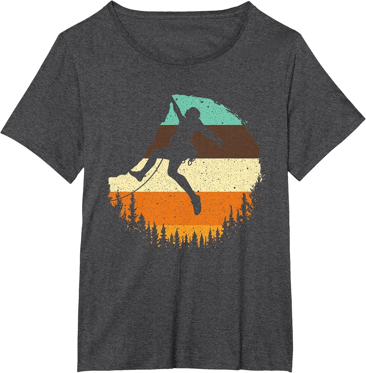 Cool Rock Climbing for Men Women Mountain Climber Bouldering T-Shirt - Dark Heather Grey