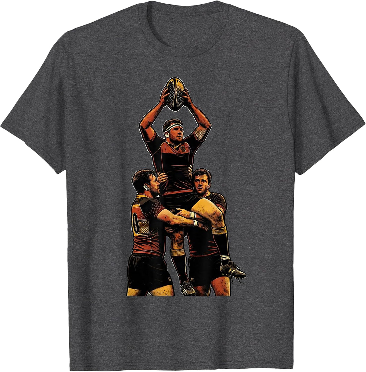 Compact Lift Rugby Player Joke Gift for Fans T-Shirt - Dark Heather Grey