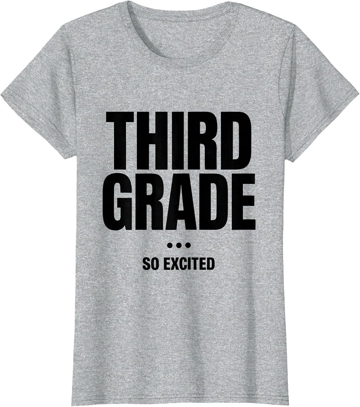 Women's Third Grade So Excited Cute Dumpling Back to School Girl T-Shirt - Heather Grey