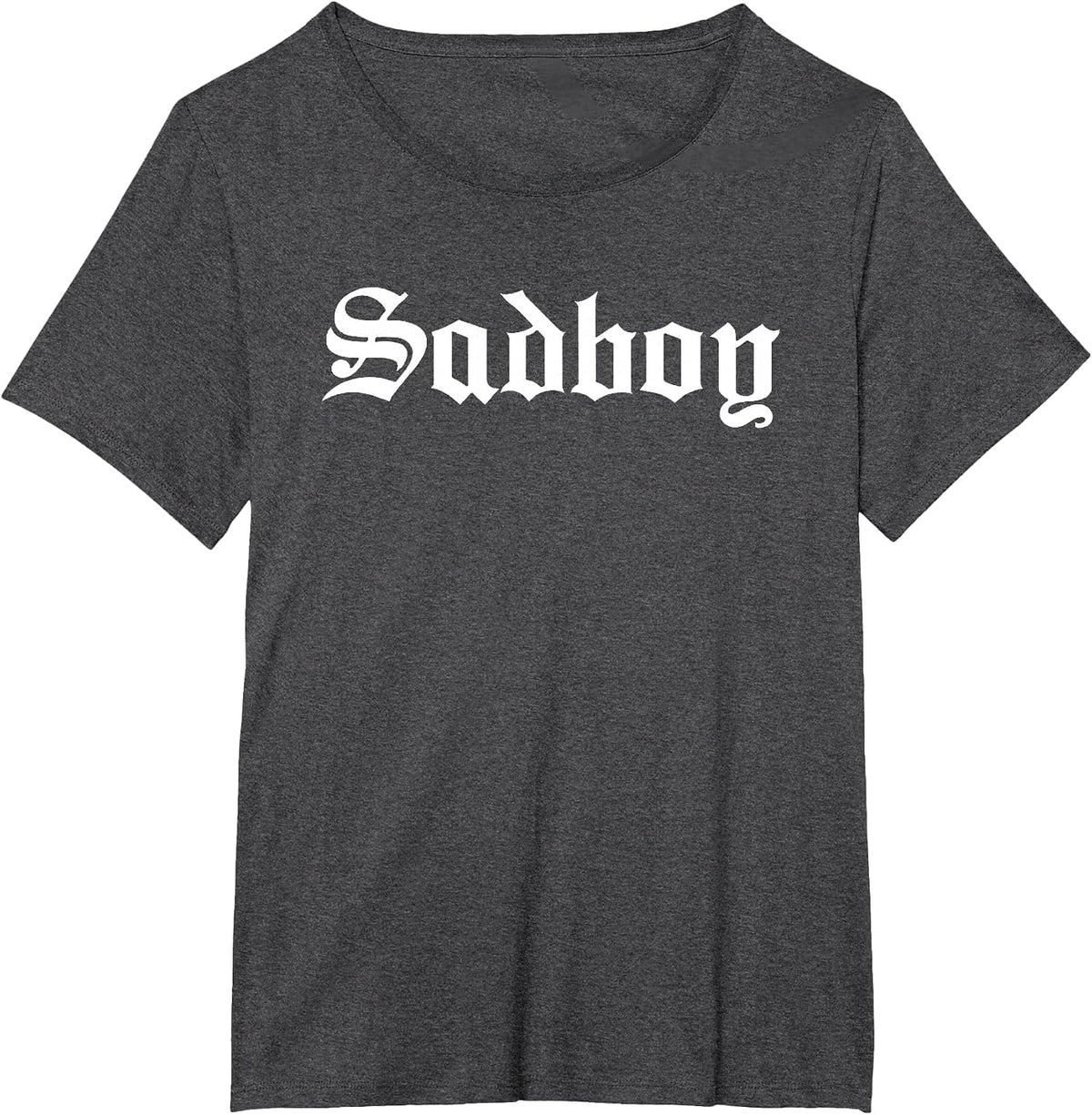 Sad Boy Sadboy Old English Typography T-Shirt - Dark Heather Grey