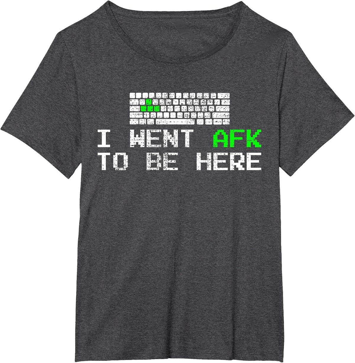 PC Gaming Keyboard AFK Keys Gamer T-Shirt - Dark Heather Grey