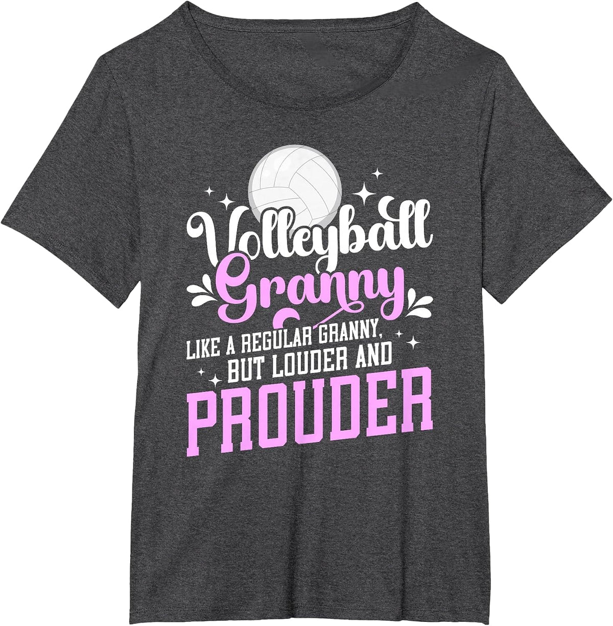 Volleyball Granny of A Volleyball Player Granny Definition T-Shirt - Dark Heather Grey