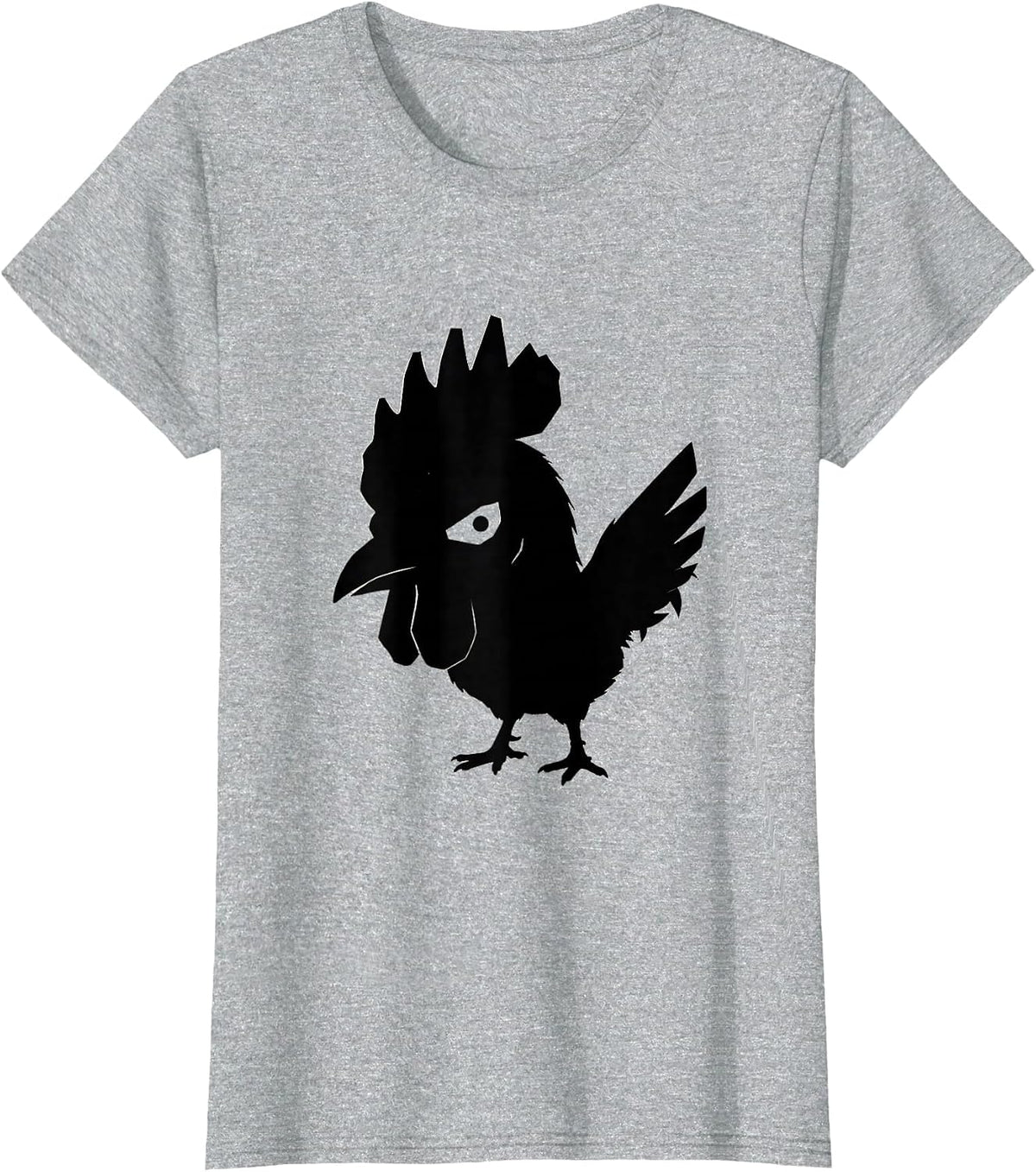 Women's Chicken Head Funny Chicken Lover Farm Animal Humor T-Shirt - Heather Grey