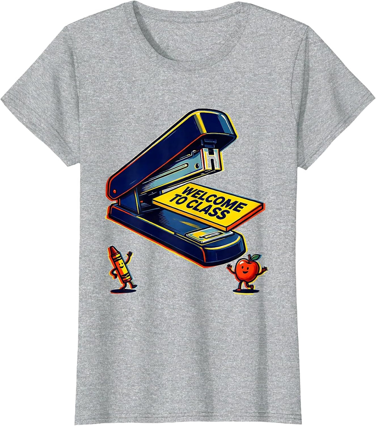Welcome To Class Cute School Supplies Teacher Student First T-Shirt - Heather Grey