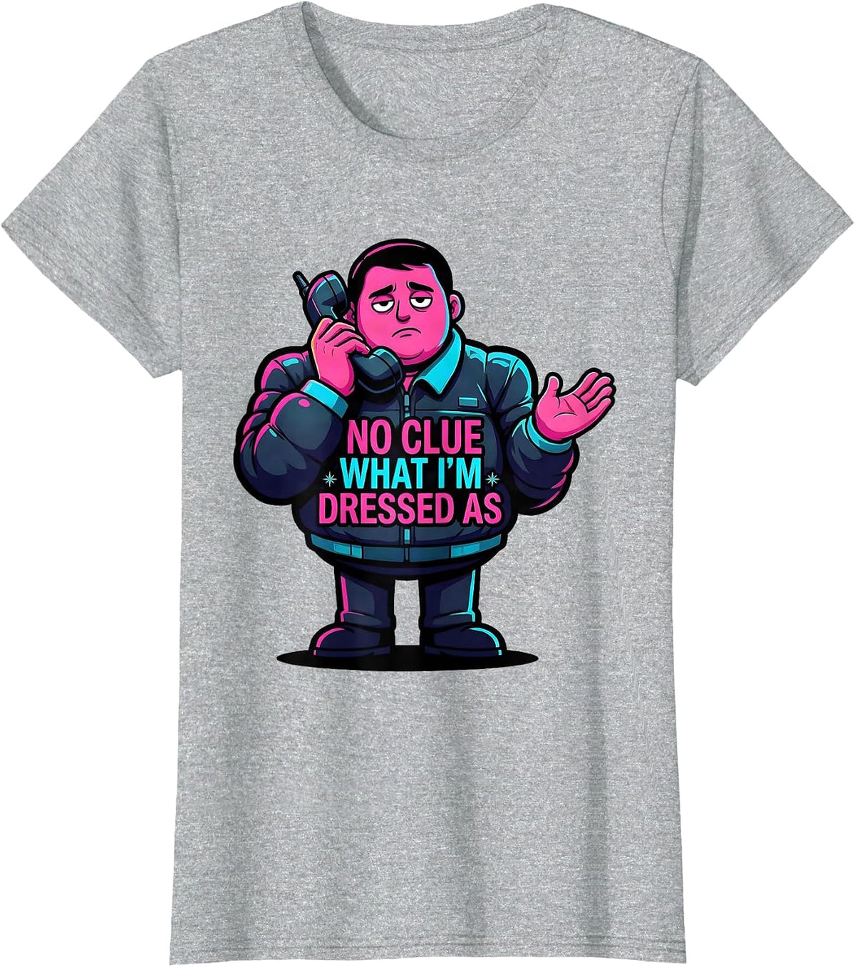 No Clue What I'm Dressed As Funny 80s Party Costume T-Shirt - Heather Grey