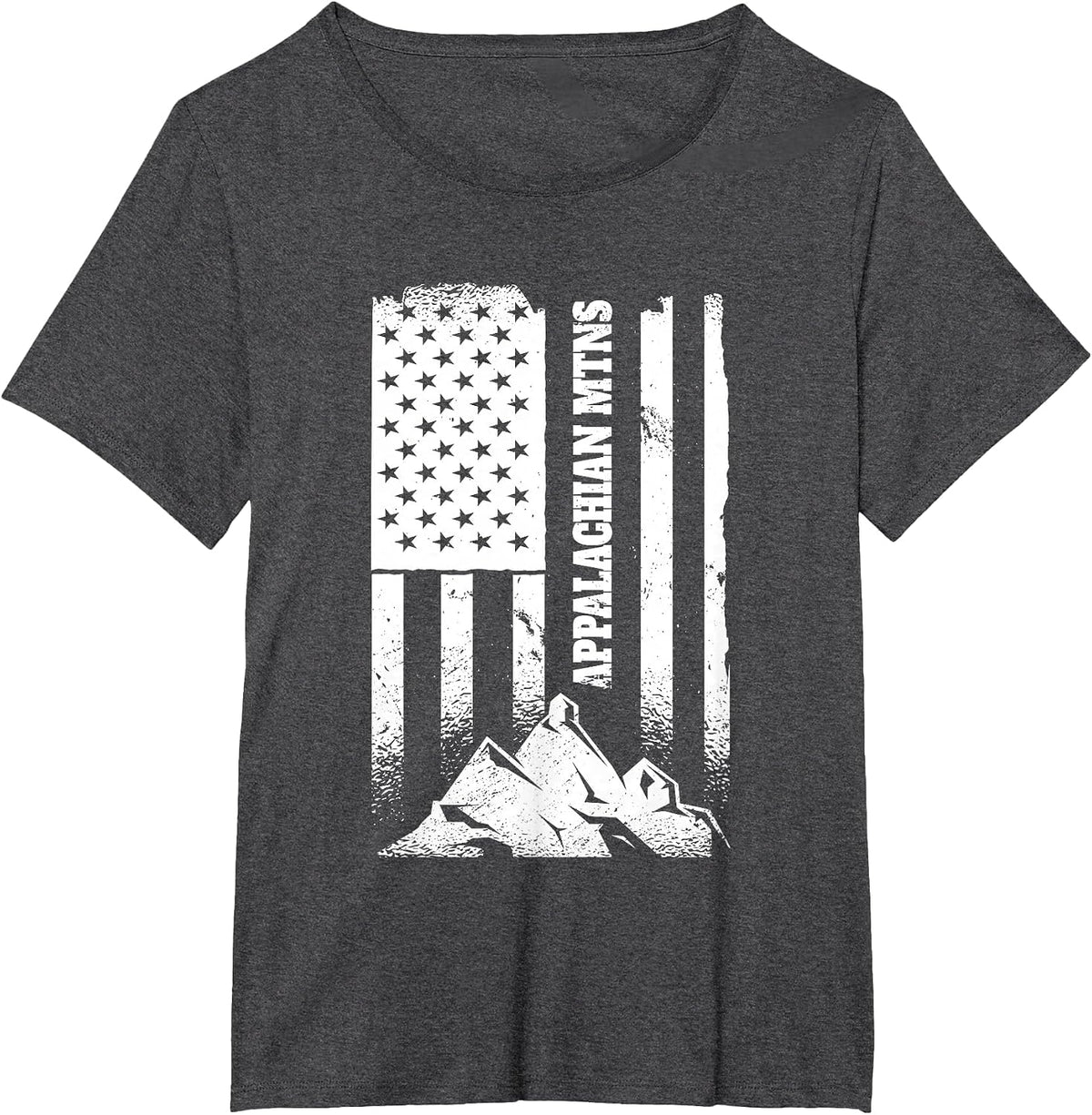 Appalachia Appalachian Mountains American Patriotic Flag T-Shirt - Dark Heather Grey