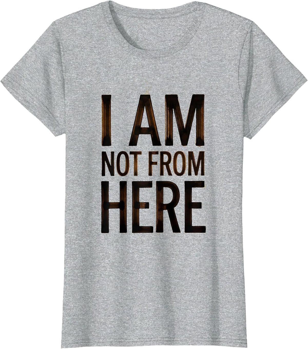 I Am Not From Here Rumi Mystic Poetry Design T-Shirt - Heather Grey