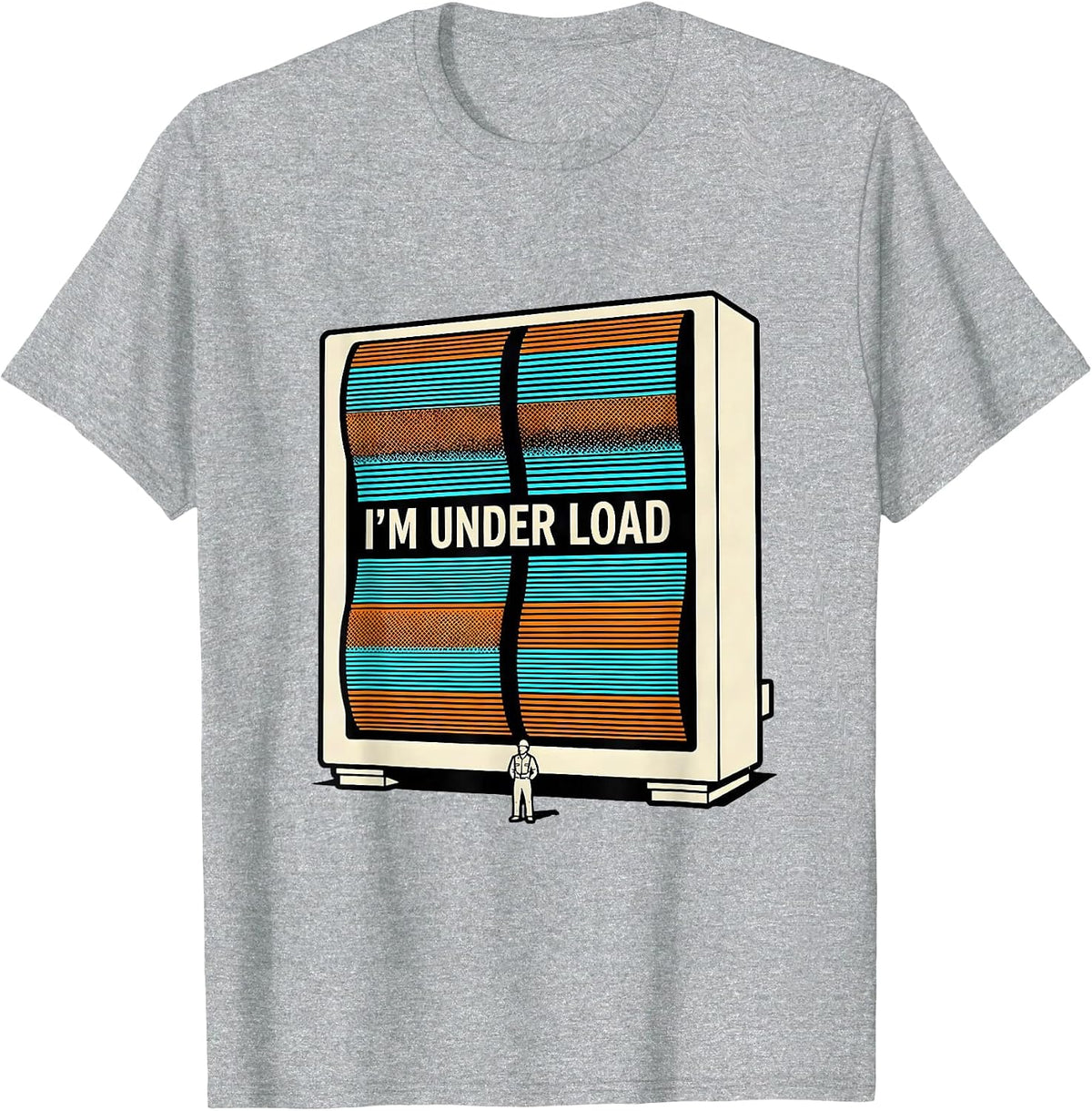 Men's I'M UNDER LOAD Heavy Duty Engineer Electrician Funny T-Shirt - Heather Grey