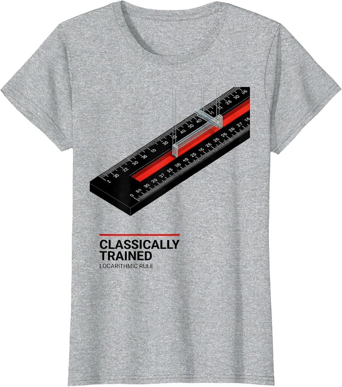 Women's Classically Trained Logarithmic Rule Swiss International T-Shirt - Heather Grey