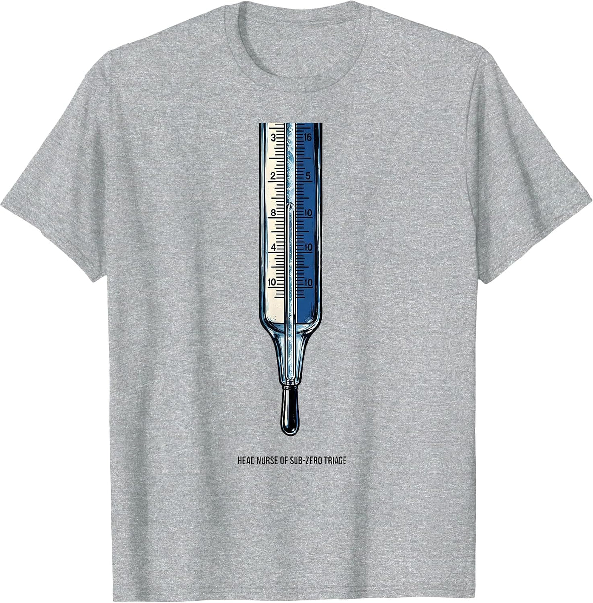 Men's Head Nurse Of Sub-Zero Triage Funny Christmas Nurse Medical T-Shirt - Heather Grey