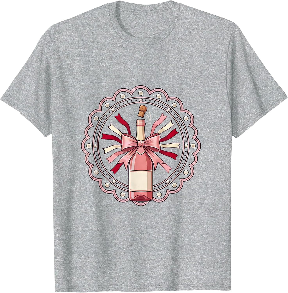 Men's Birthday Champagne Pop Confetti Celebration Graphic T-Shirt - Heather Grey
