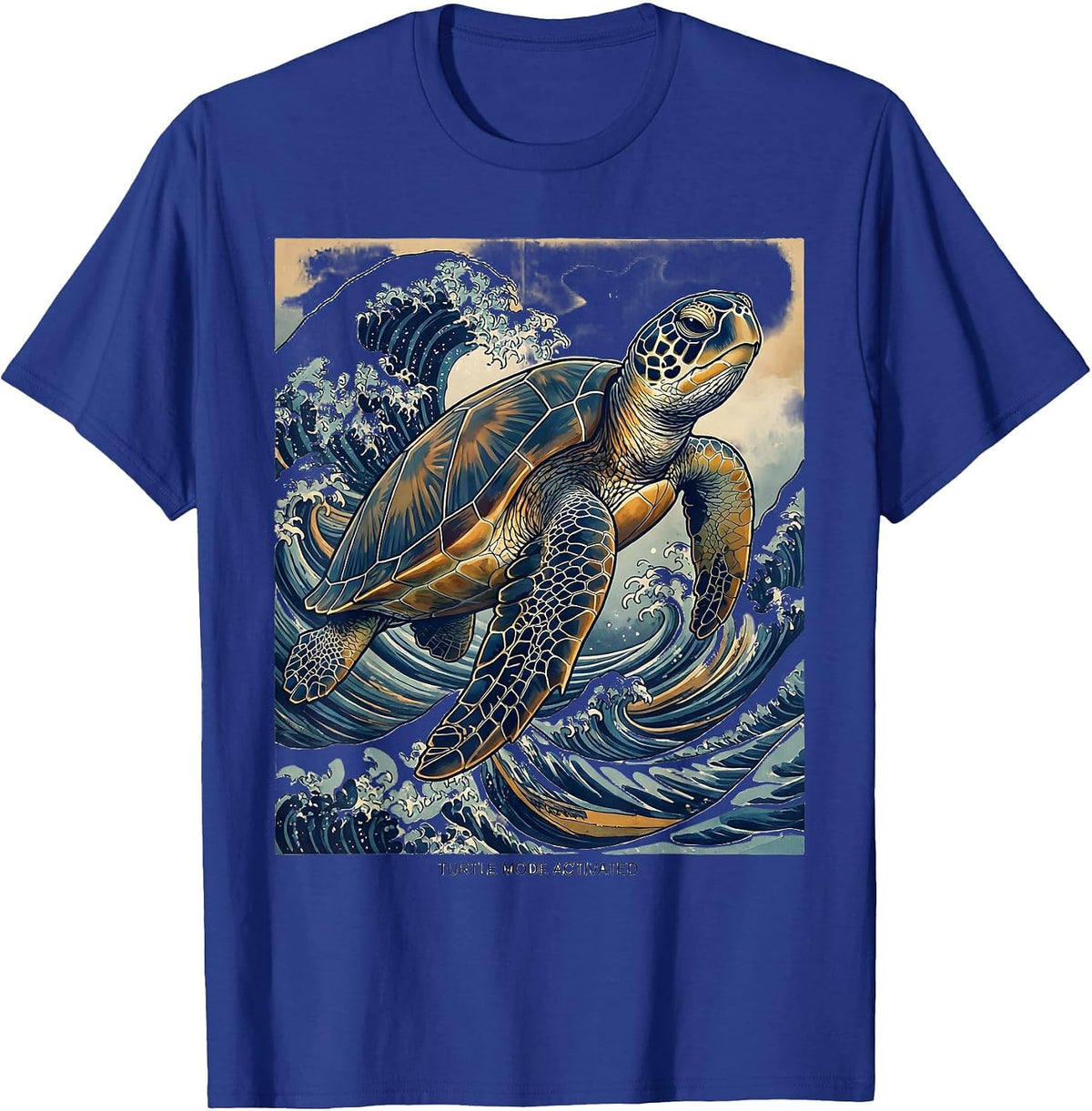 Turtle Mode Activated Fun Turtle Design T-Shirt - Royal Blue