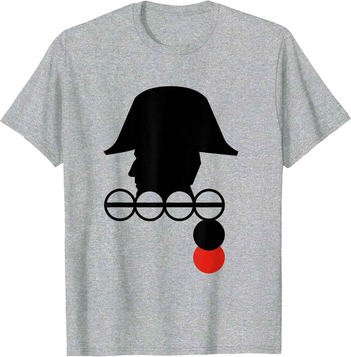 Men's Napoleon Bonaparte Campaign Markers Military History Humor T-Shirt - Heather Grey