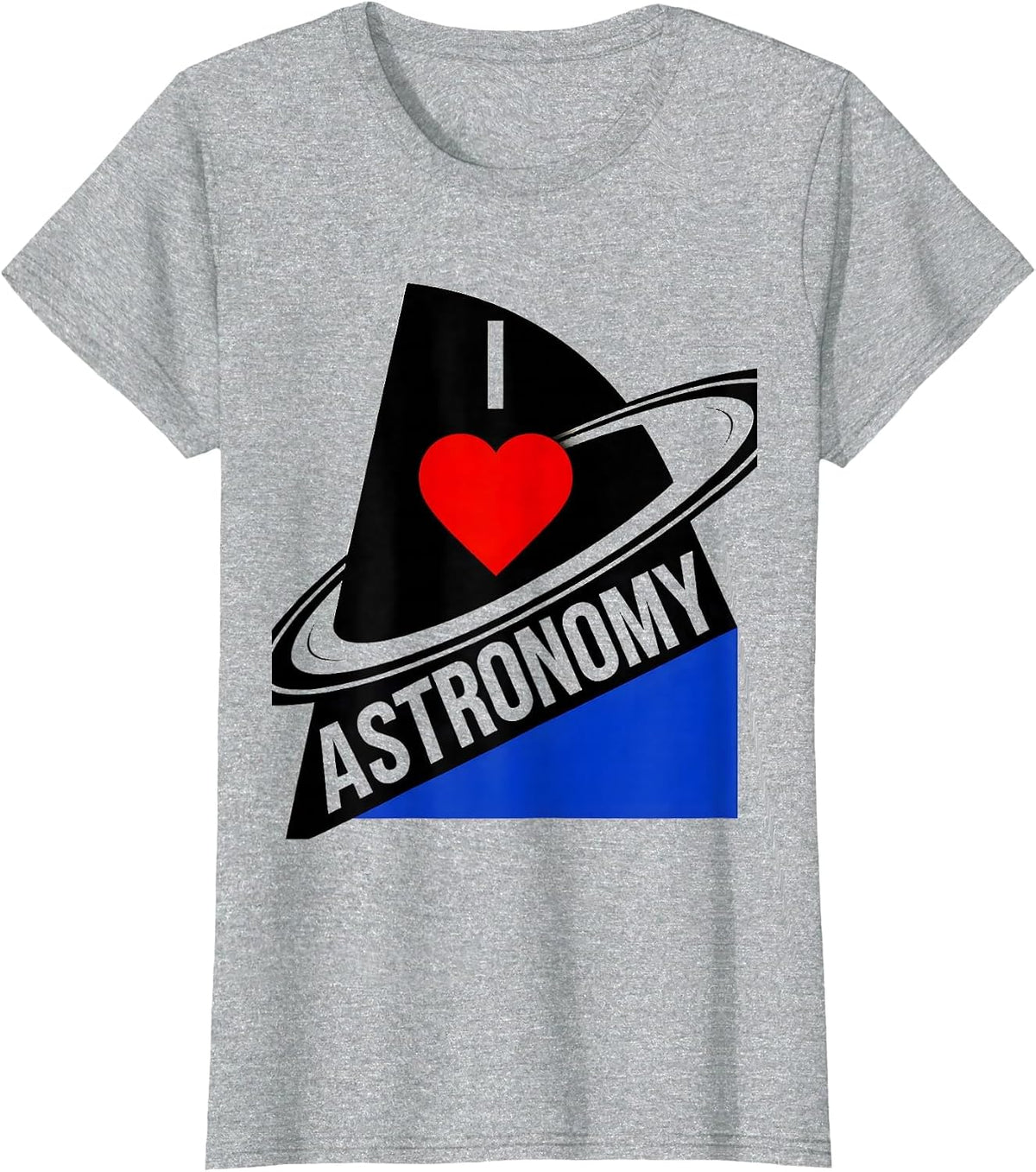 I Love Astronomy Constructivist Poster Science Lover Gift T-Shirt - Heather Grey