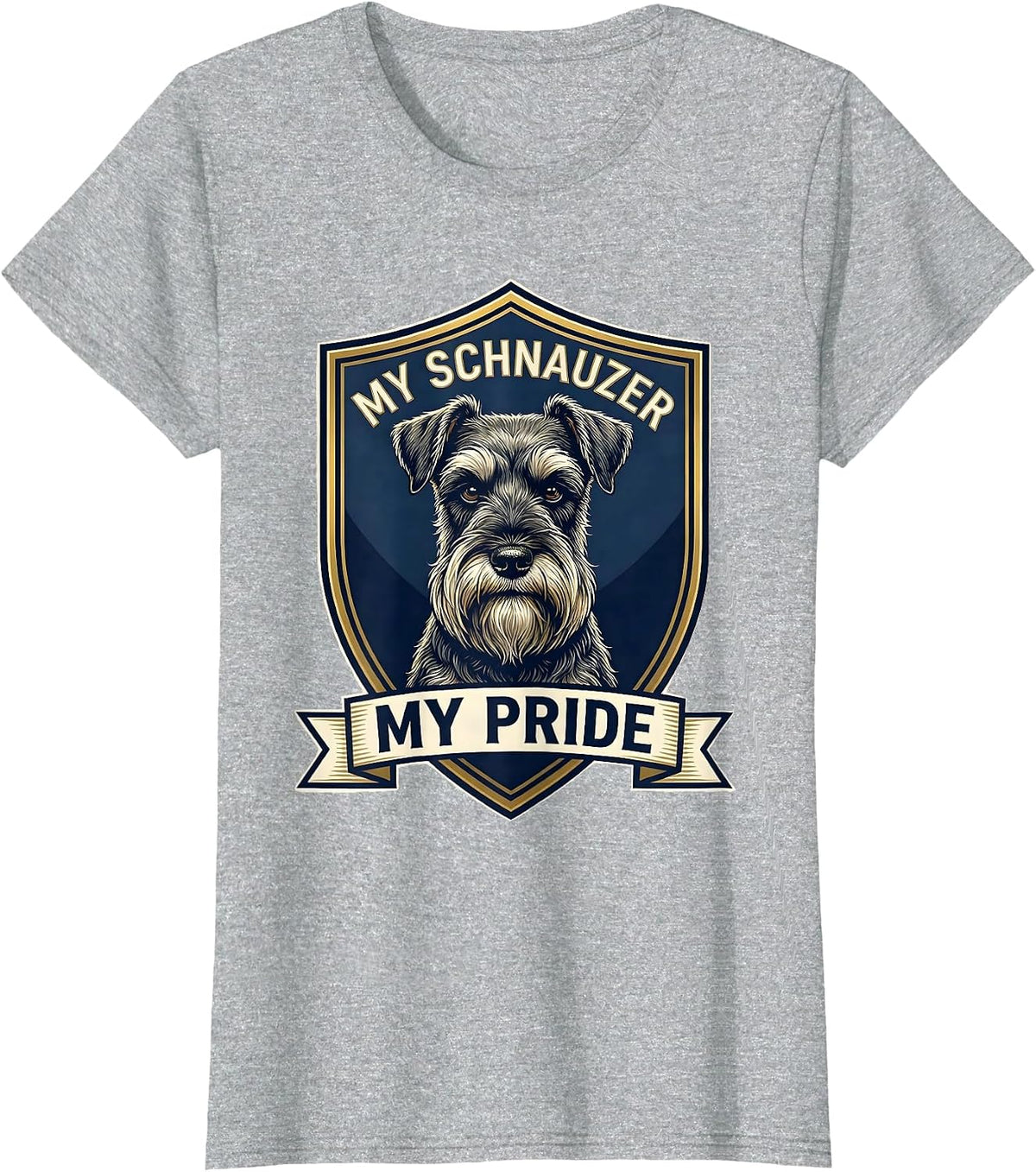 My Schnauzer My Pride Cute Miniature Schnauzer Lover Dog Mom T-Shirt - Heather Grey