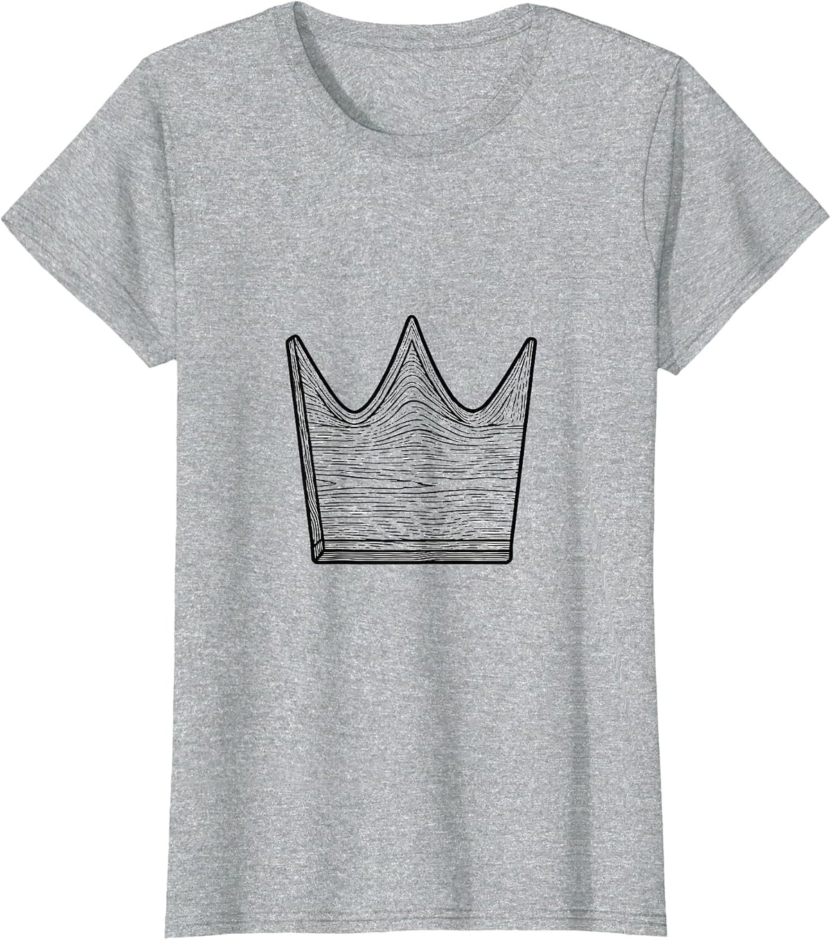 Women's Crown Plank Funny Construction Worker Gag Gift T-Shirt - Heather Grey