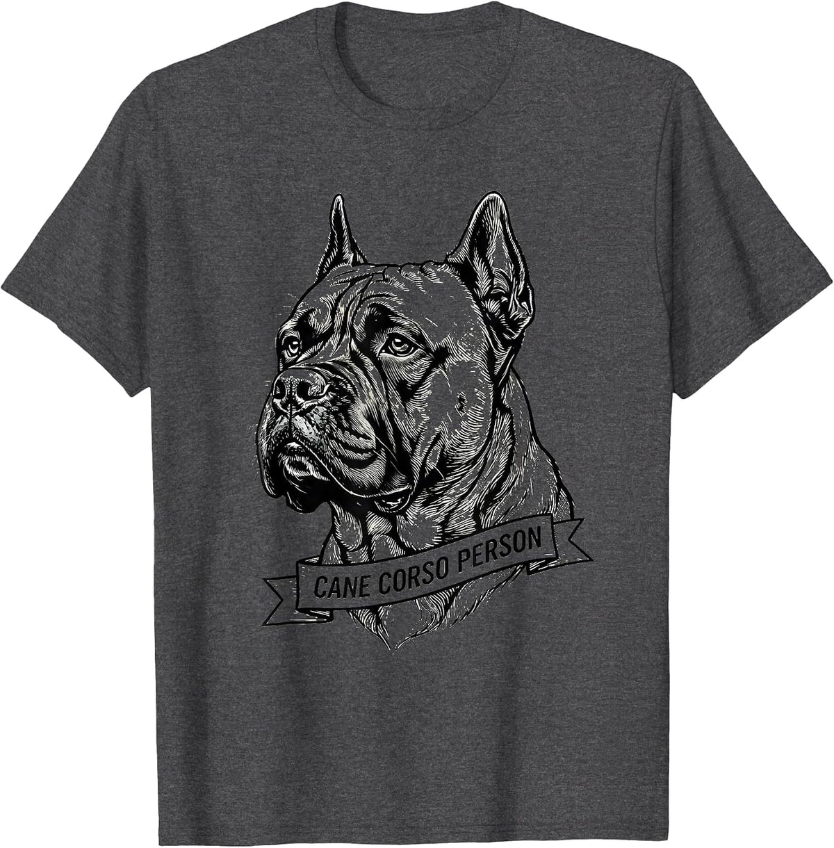 Cane Corso Person Italian Mastiff Dog Lover Gift T-Shirt - Dark Heather Grey