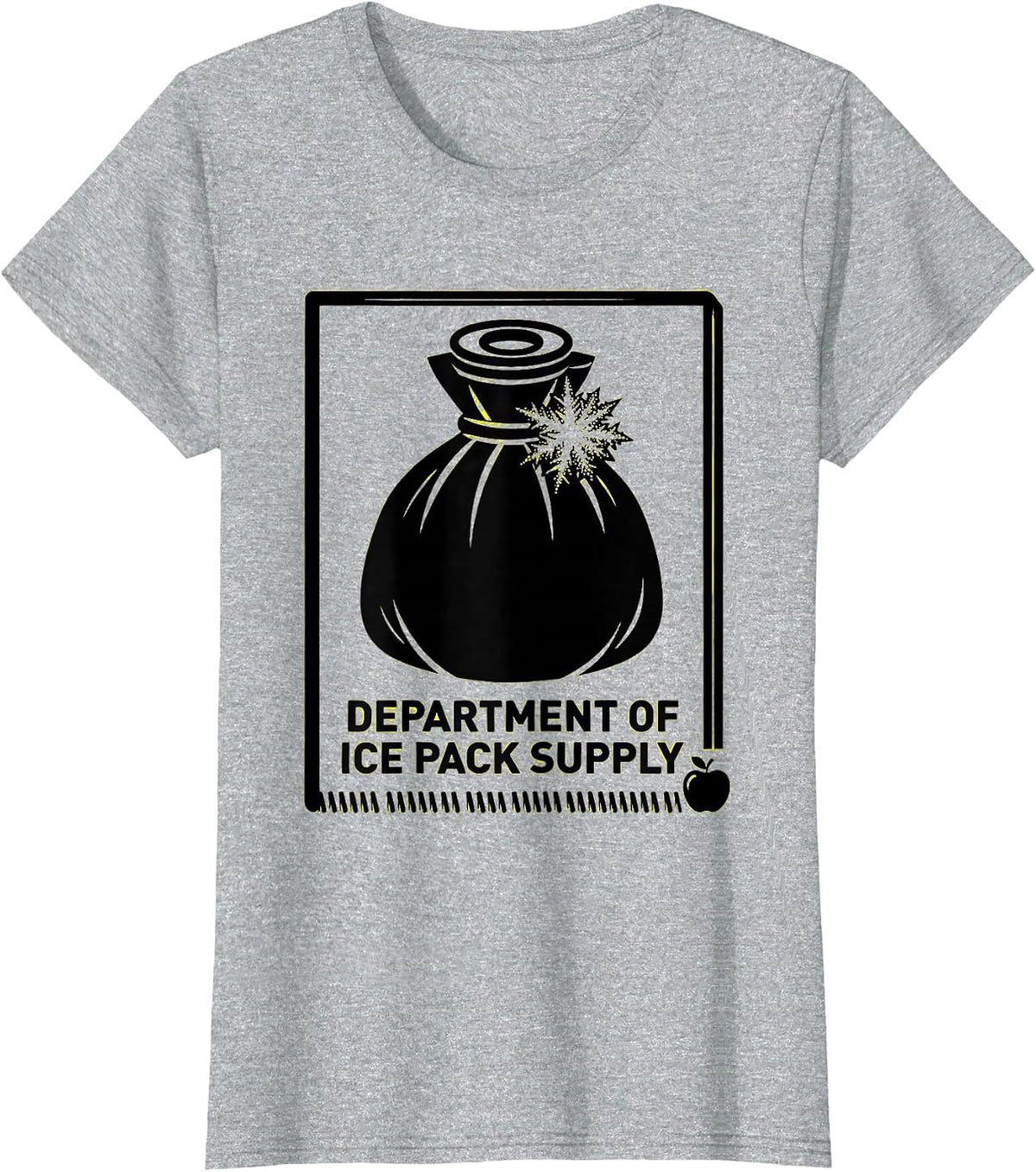 Women's Department Of Ice Pack Supply Funny School Nurse Back T-Shirt - Heather Grey