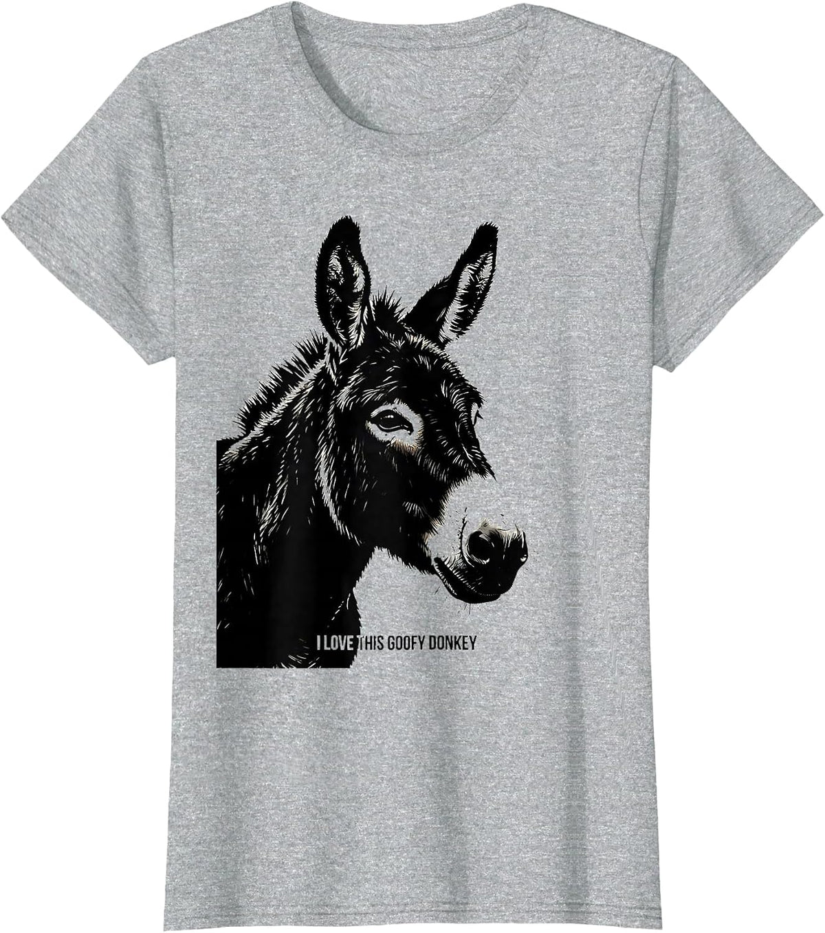 I Love This Goofy Donkey Funny Donkey Lover Animal Humor T-Shirt - Heather Grey