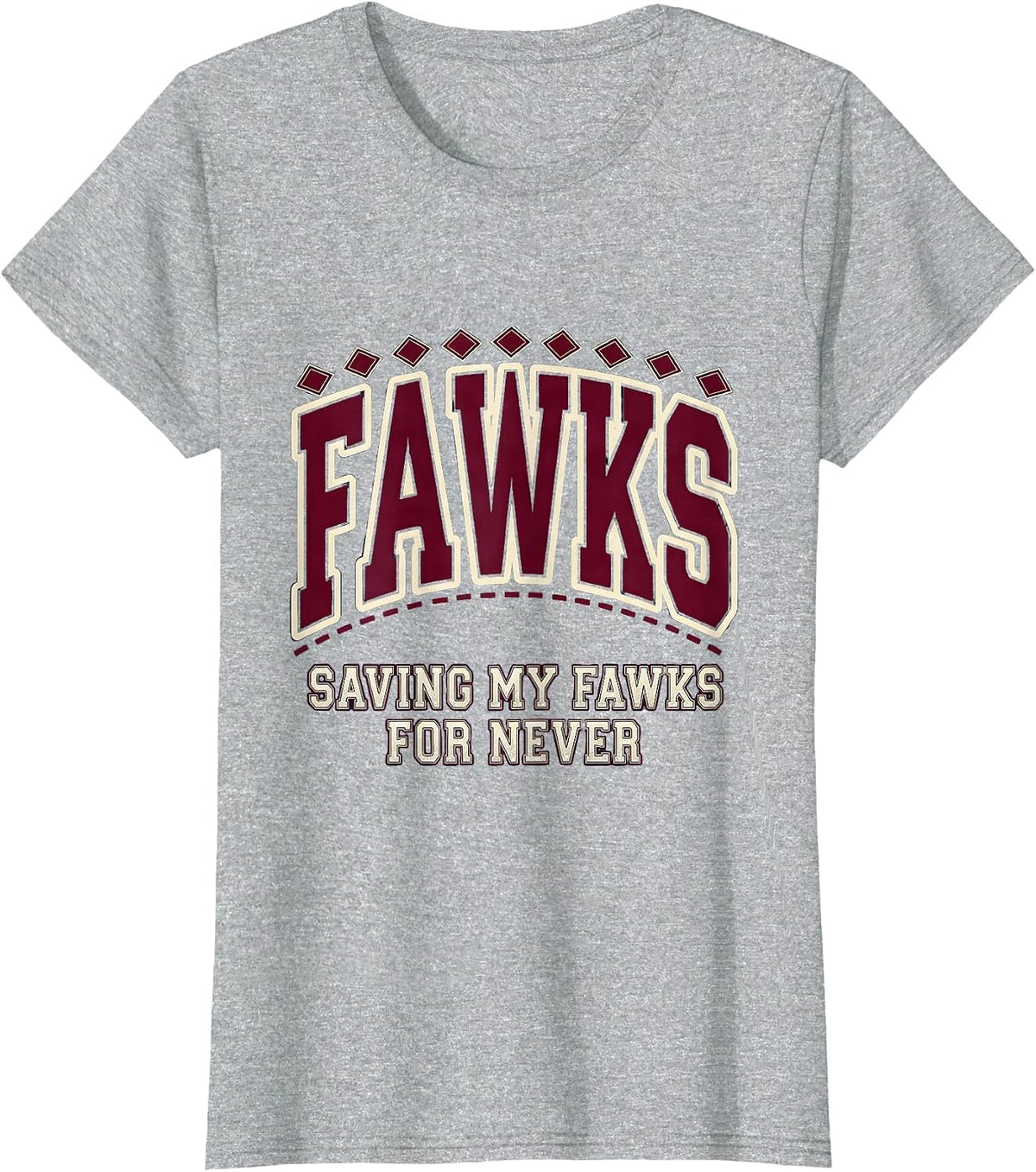 Saving My Fawks For Never Funny Sarcastic Design T-Shirt - Heather Grey
