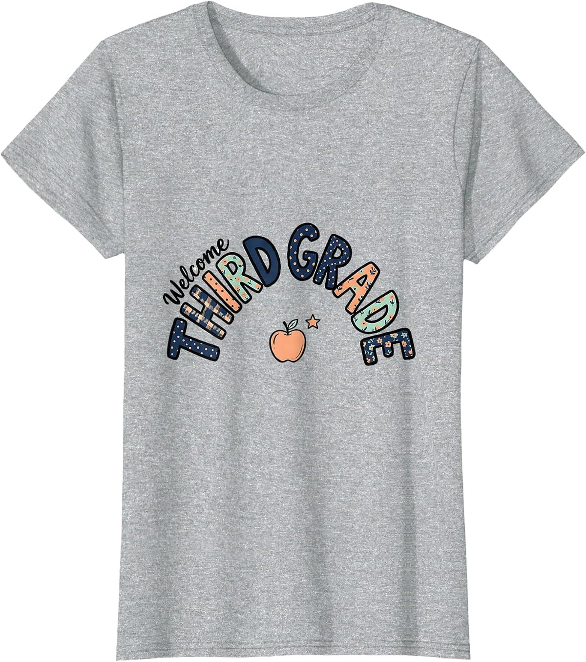 Welcome Third Grade Pastel Craft Back To School Kids T-Shirt - Heather Grey