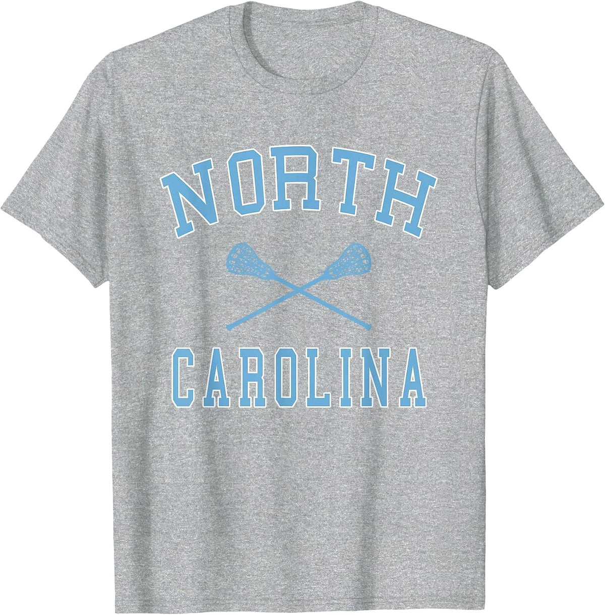 North Carolina Lacrosse Vintage NC LAX Weathered T-Shirt - Heather Grey