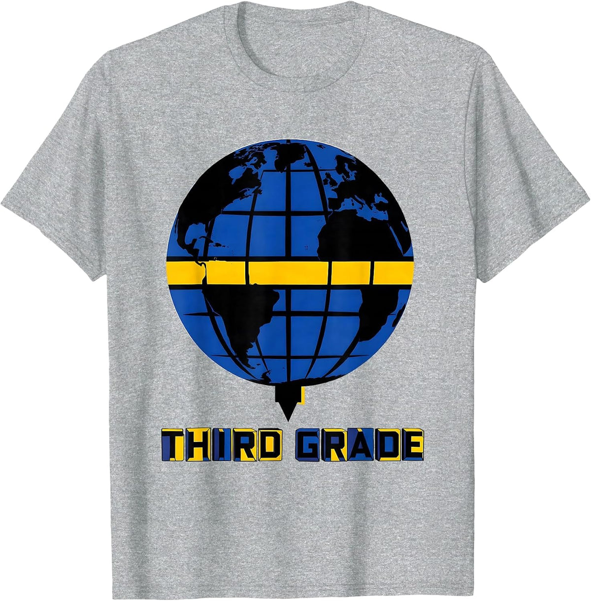 Men's Third Grade Playful Back To School Teacher Student First Day T-Shirt - Heather Grey