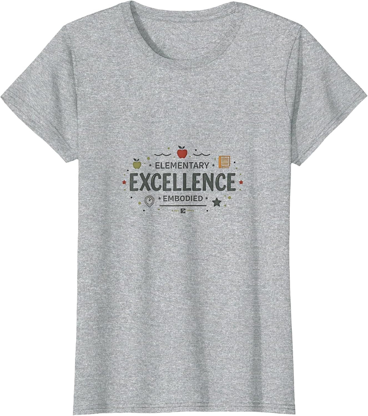 Elementary Excellence Embodied Teacher Design T-Shirt - Heather Grey