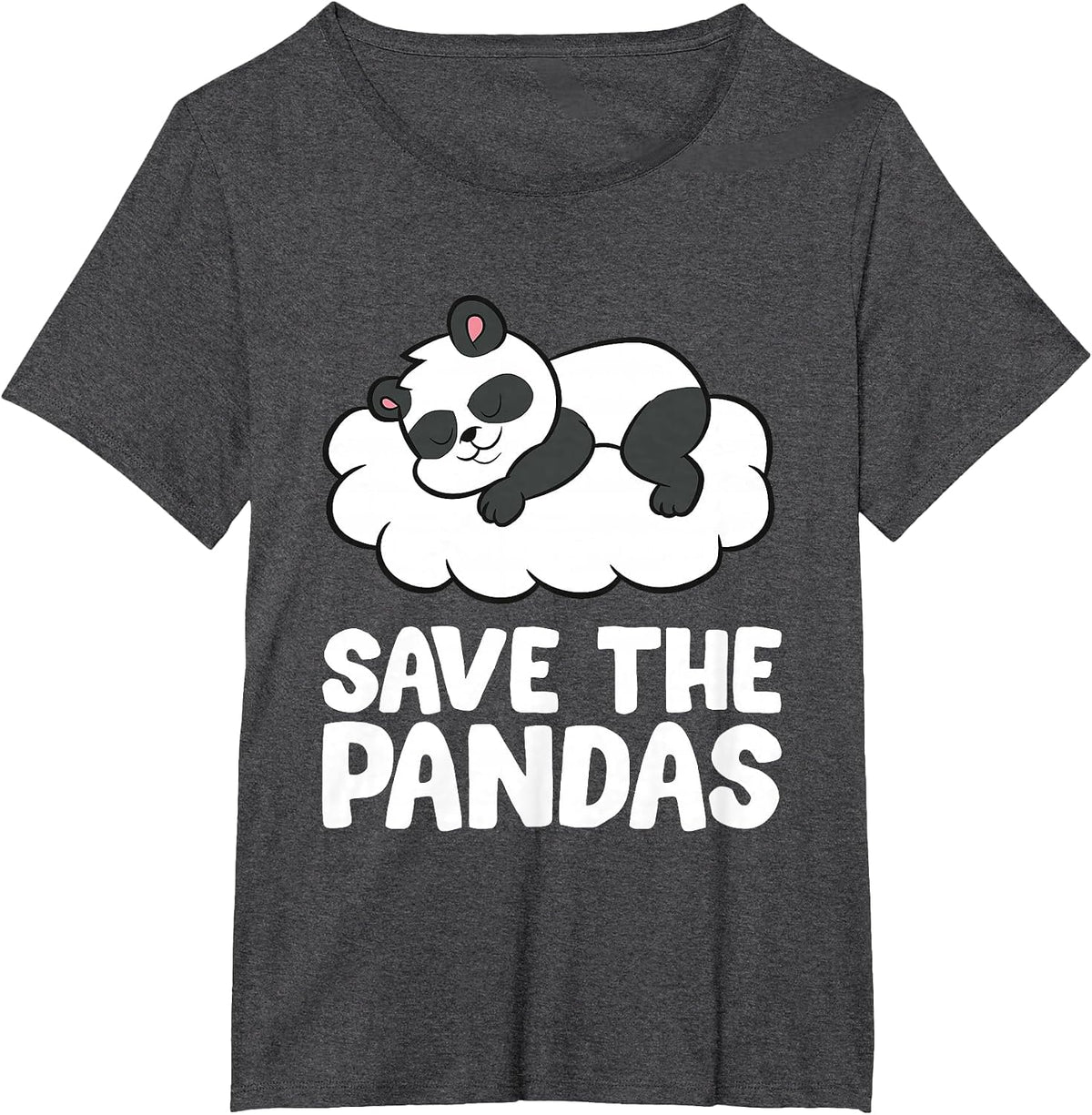 Animal Welfare Save The Pandas T-Shirt - Dark Heather Grey