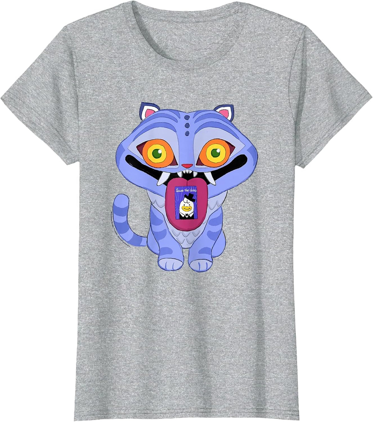 Kpop Demon Hunters Halloween Derpy Save The Date Invitation T-Shirt - Heather Grey