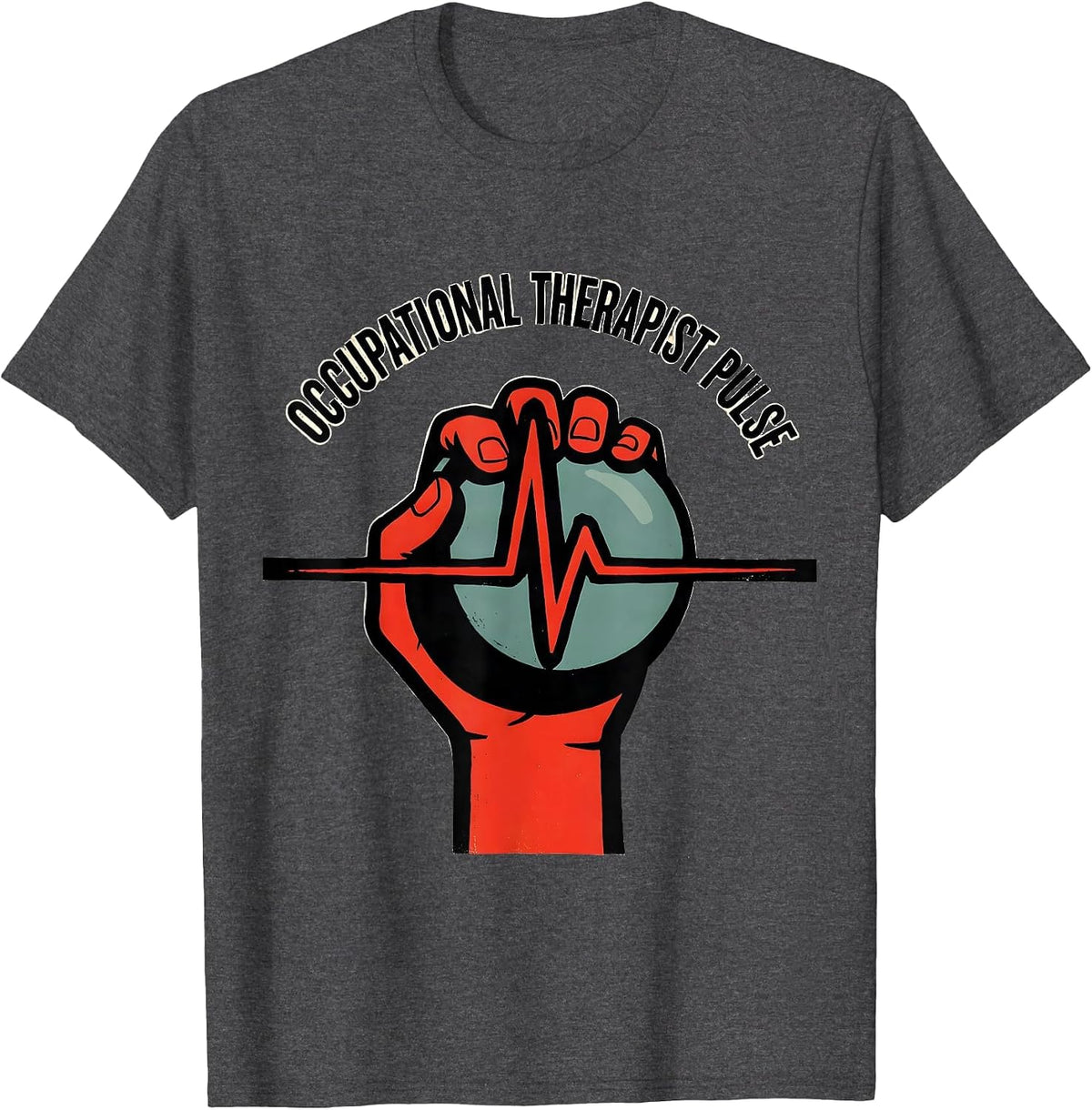 Occupational Therapist Pulse Occupational Pride Healthcare T-Shirt - Dark Heather Grey