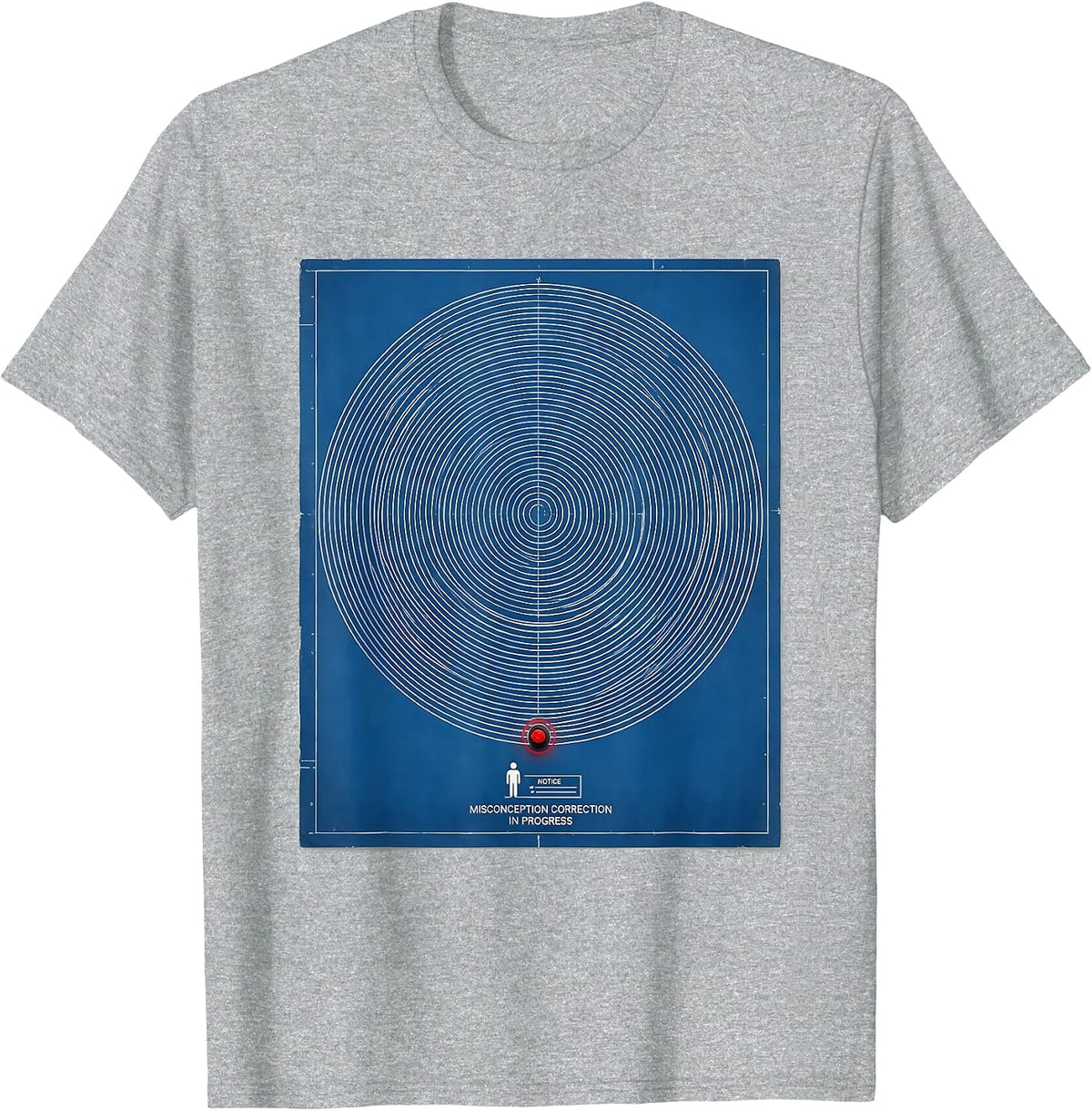 Men's Notice Misconception Correction In Progress Funny History T-Shirt - Heather Grey