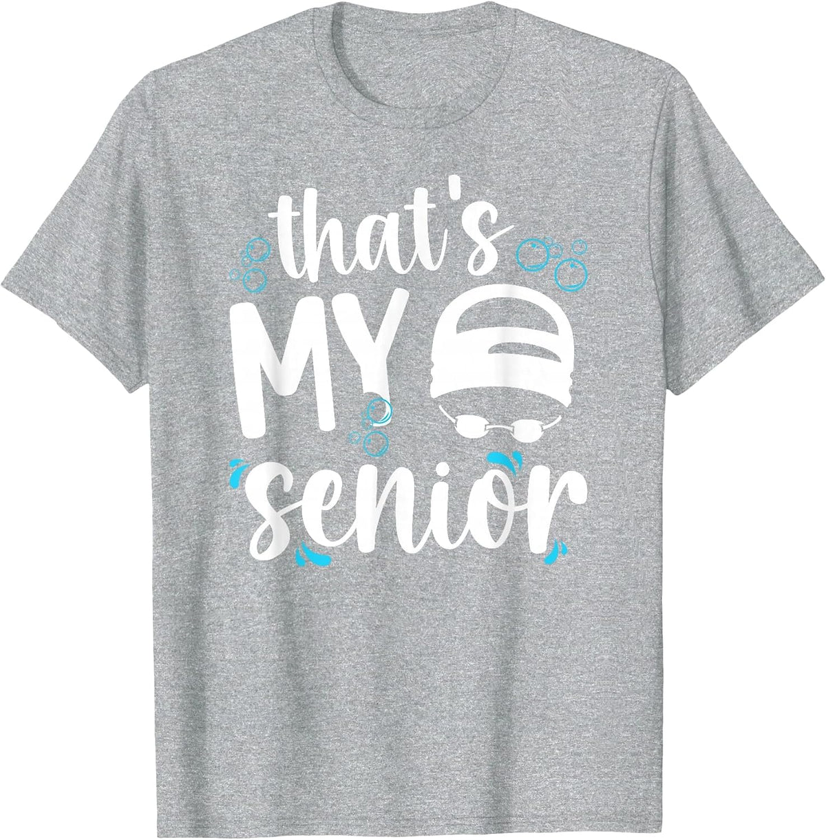 That's My Swim Senior Mom 2026 Swimming Senior Mama 2026 T-Shirt - Heather Grey