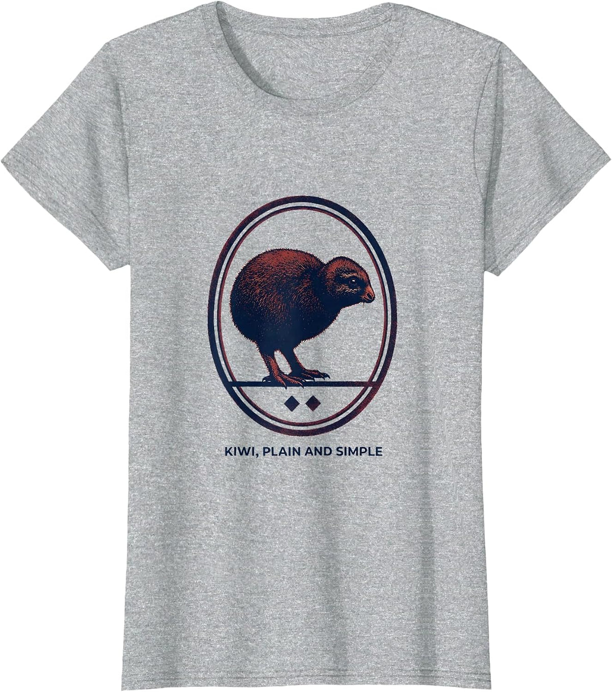 Kiwi Plain And Simple New Zealand Rugby Haka Pride T-Shirt - Heather Grey