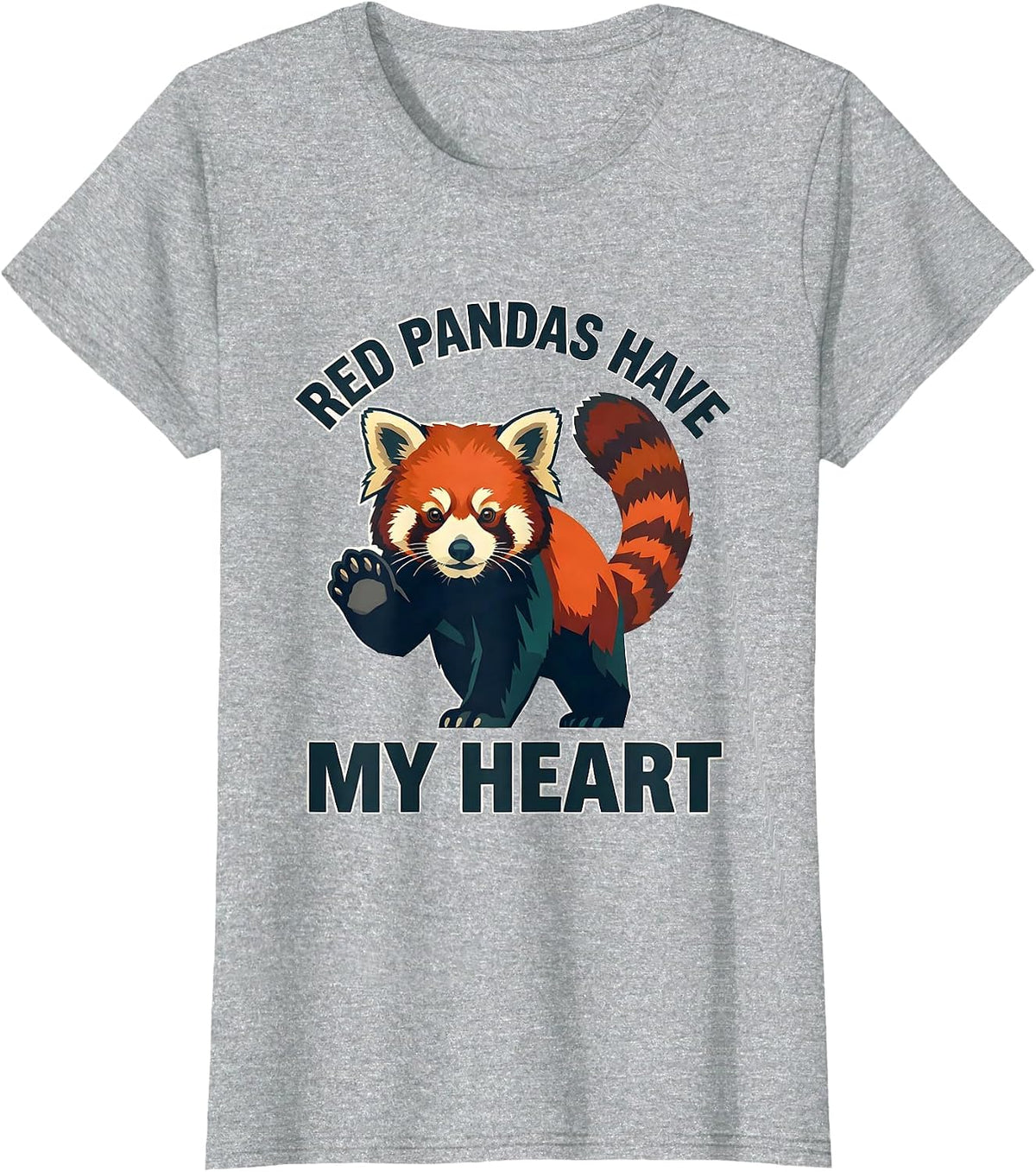 Red Pandas Have My Heart Funny Panda Lover Cute Animal Fan T-Shirt - Heather Grey