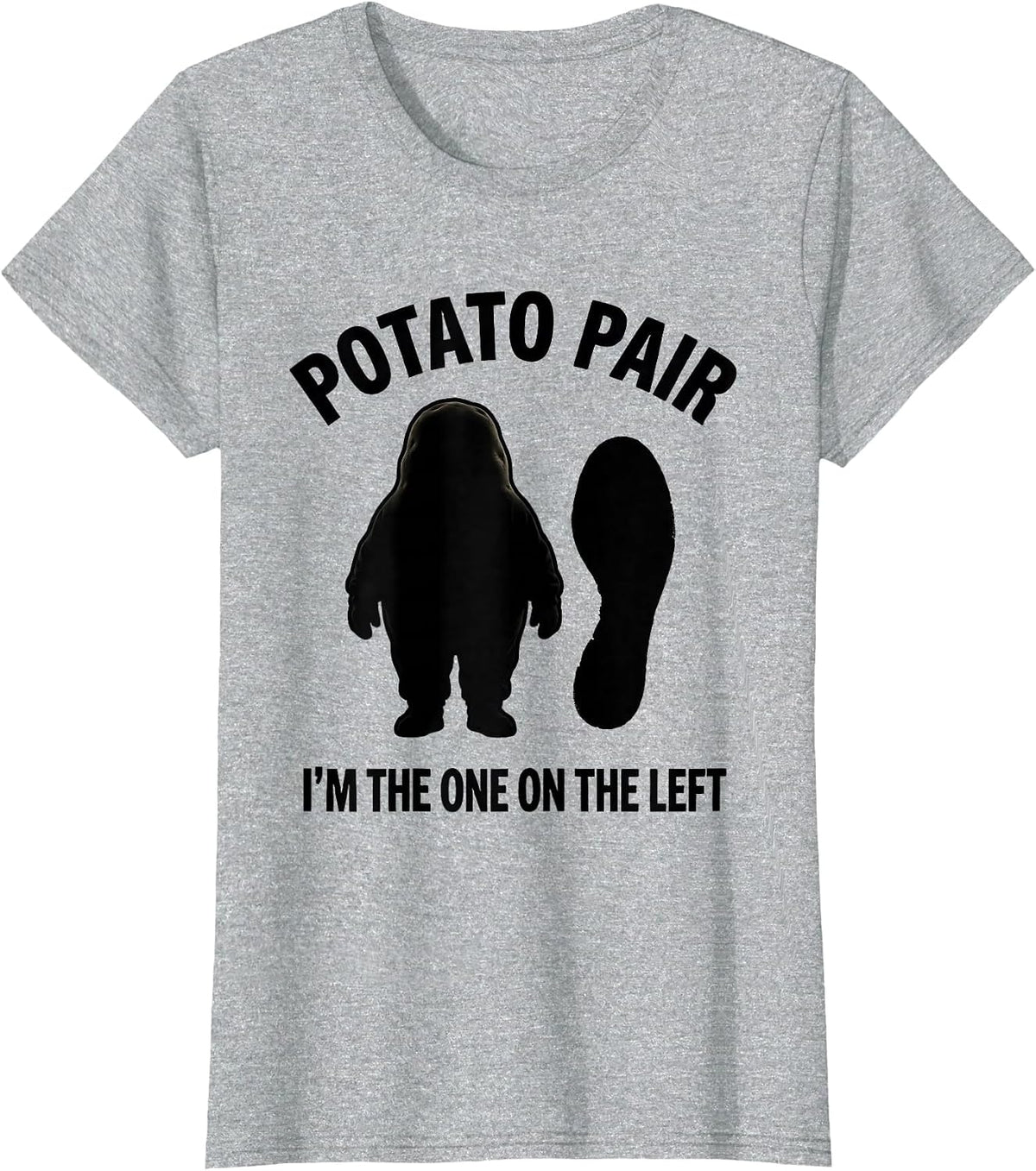 Potato Pair, I'm The One On The Left Funny Halloween Costume T-Shirt - Heather Grey