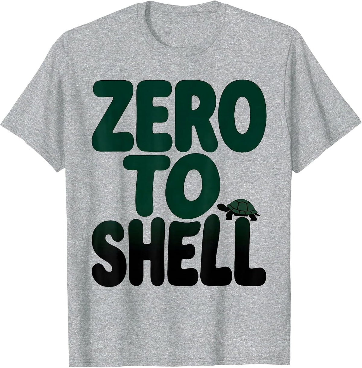 Men's Zero To Shell Funny Turtle Lover Reptile Enthusiast Gift T-Shirt - Heather Grey