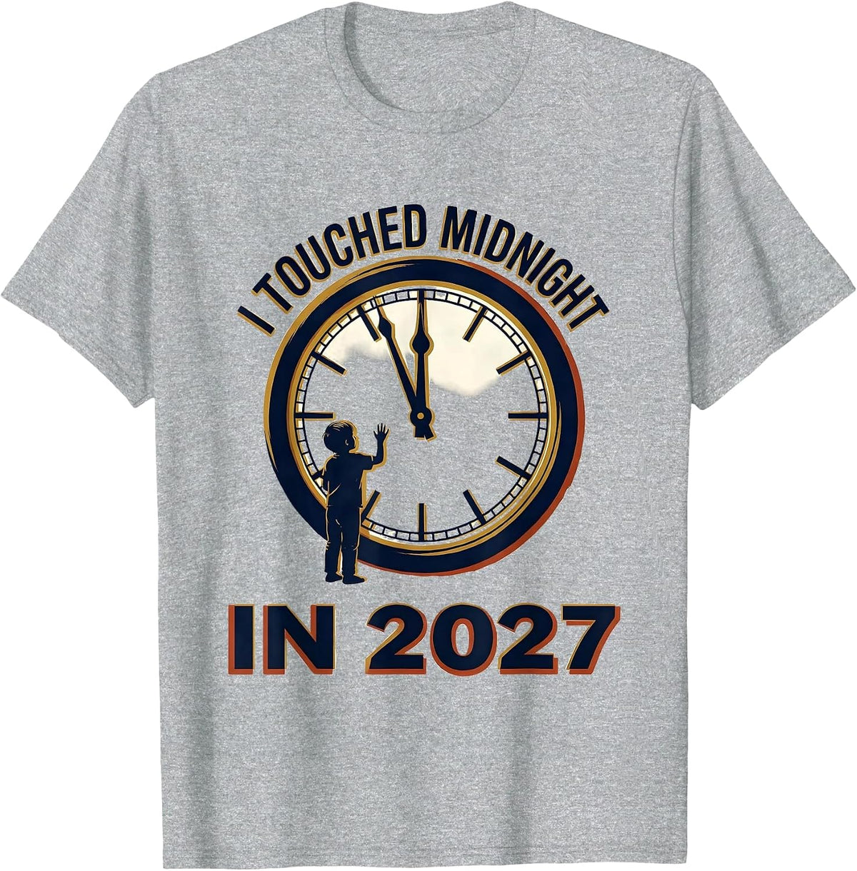 Men's I Touched Midnight In 2027 Family Matching New Years Eve T-Shirt - Heather Grey