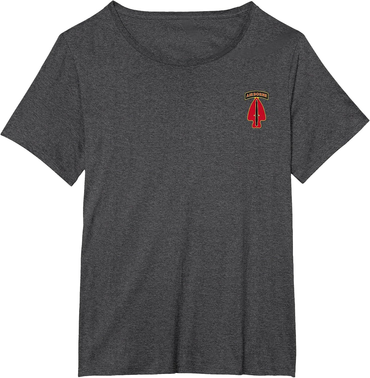 Special Operations Command Airborne Logo USASOC Veterans Day T-Shirt - Dark Heather Grey