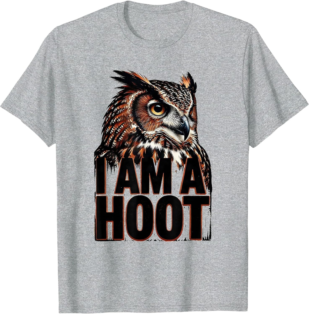 Men's I Am A Hoot Funny Owl Lover Bird Humor Nature Gift T-Shirt - Heather Grey