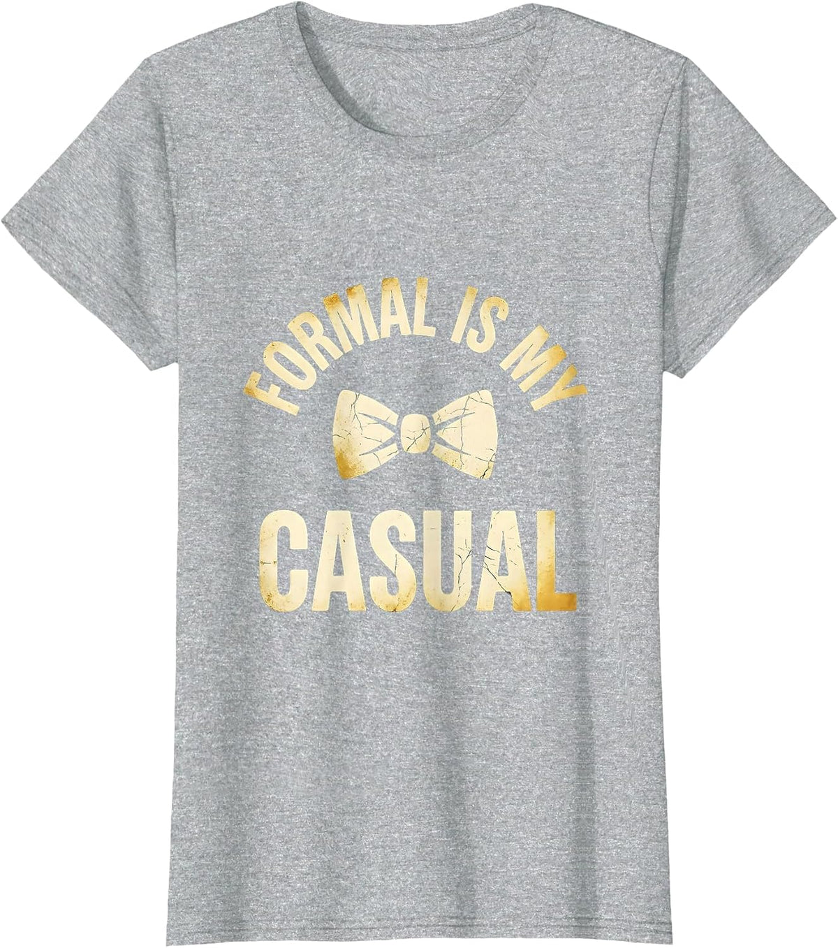 Formal Is My Casual Tuxedo Graphic Design T-Shirt - Heather Grey