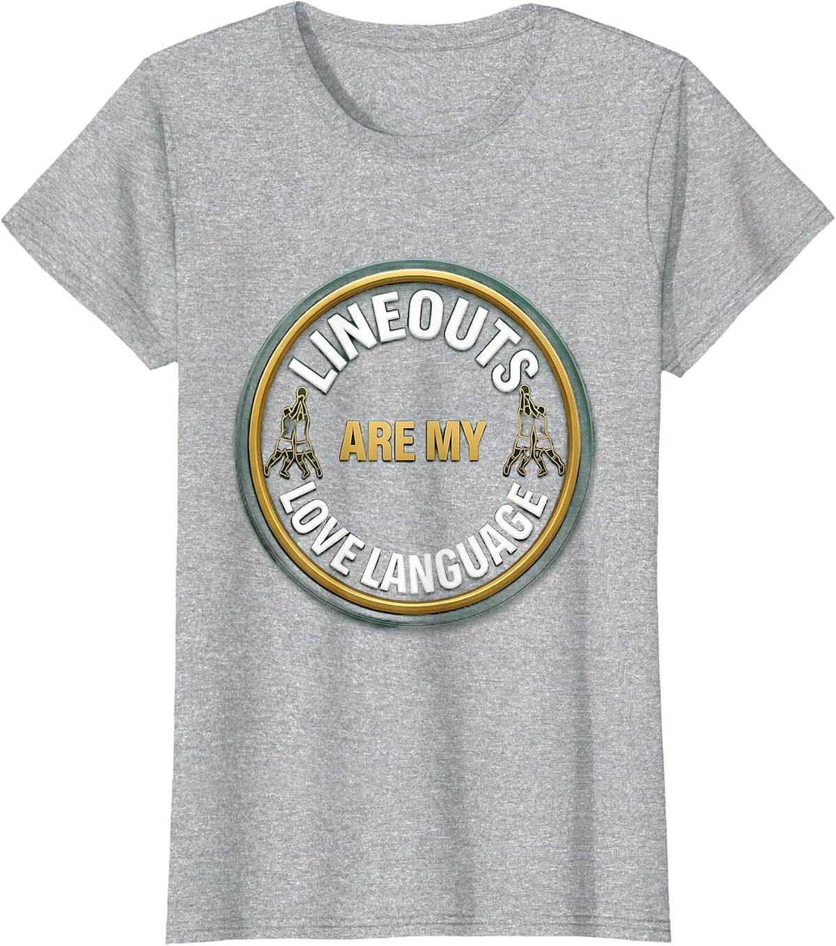 Lineouts Are My Love Language Rugby Design T-Shirt - Heather Grey