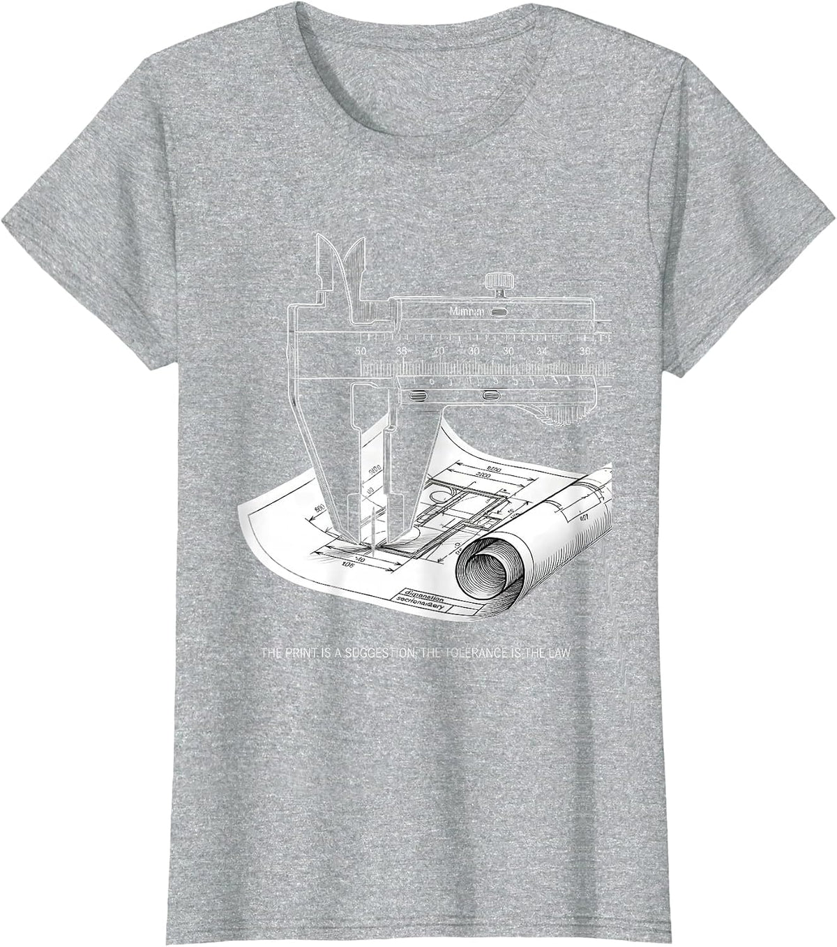 Women's The Print Is A Suggestion, The Tolerance Is The Law T-Shirt - Heather Grey