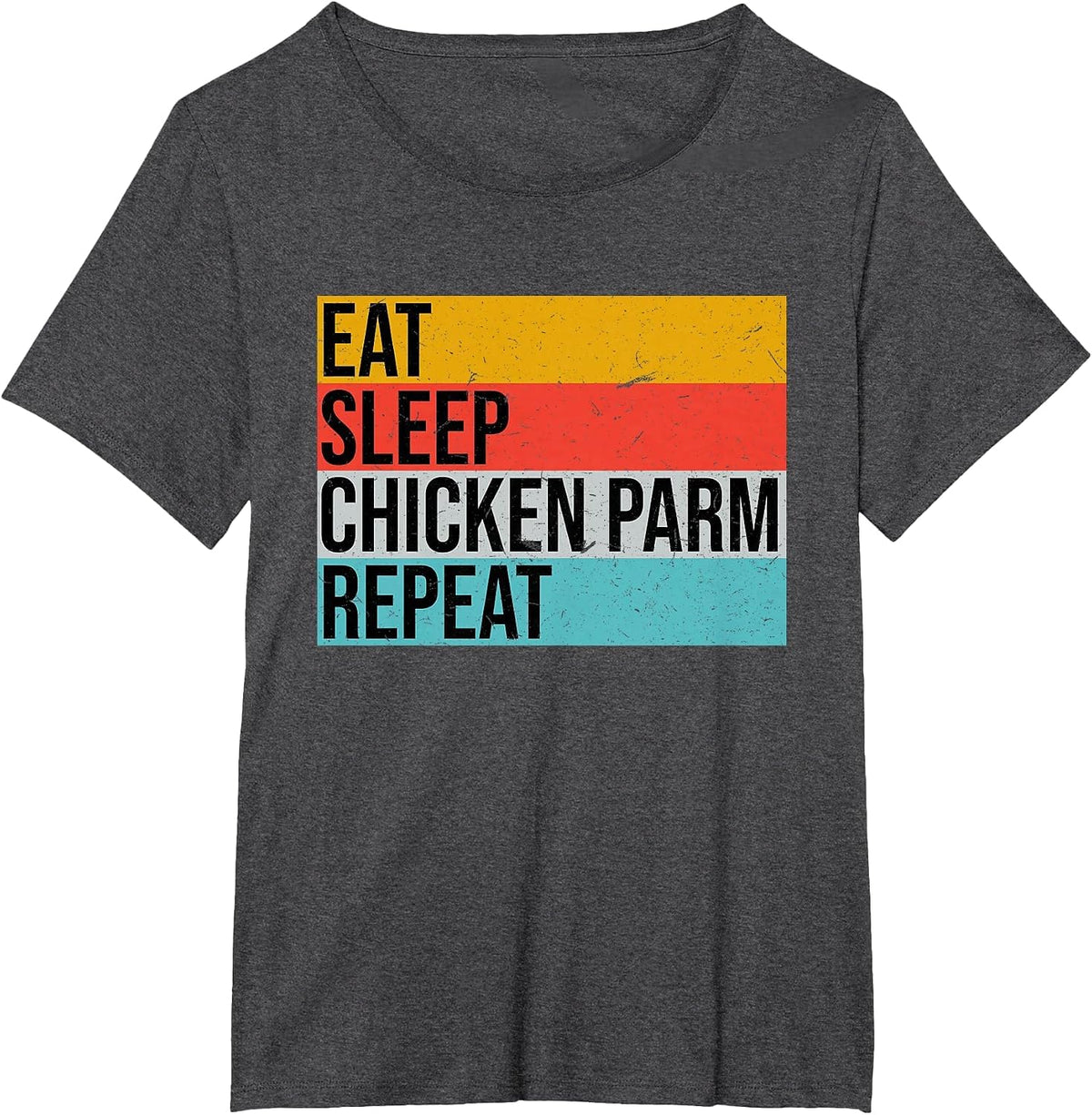 Funny Italian Foodie Parmesan Design for Chicken Parm Lovers T-Shirt - Dark Heather Grey