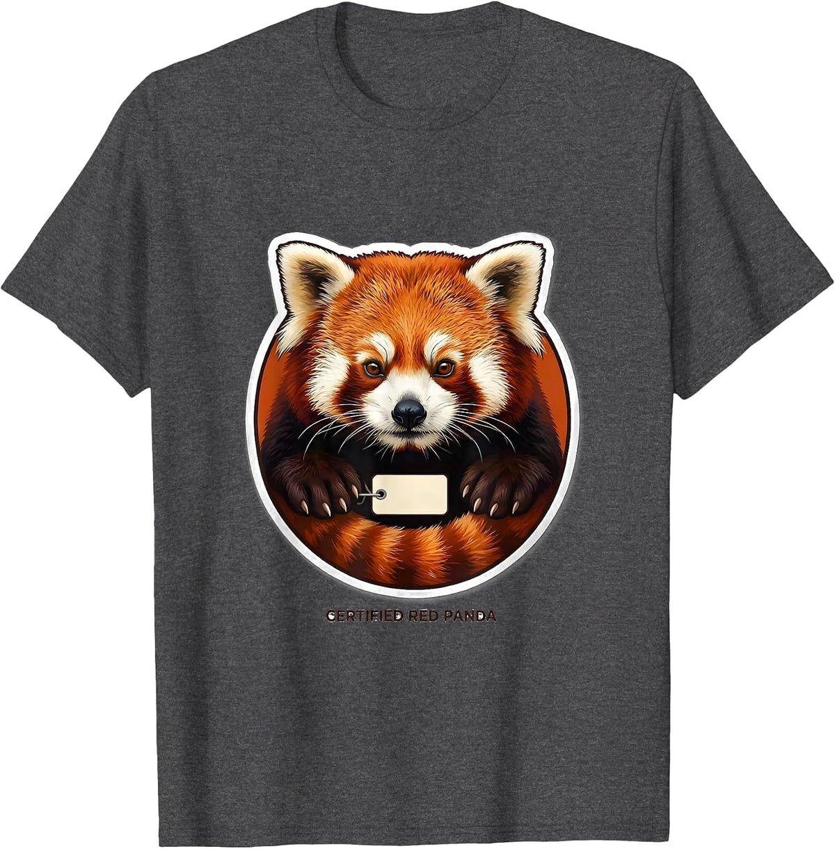 Men's Certified Red Panda Cute Animal Lover Gift T-Shirt - Dark Heather Grey