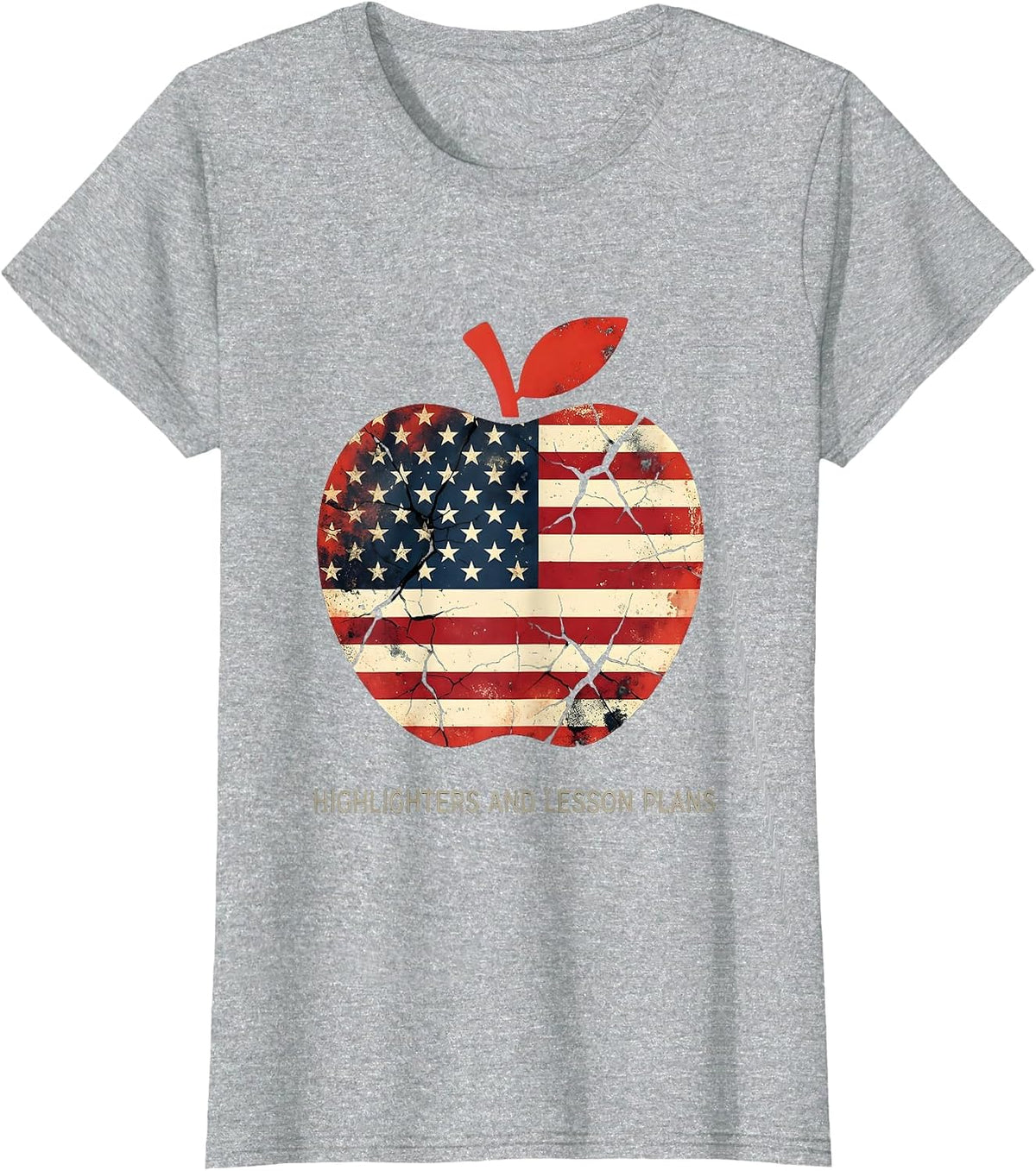 Highlighters and Lesson Plans Elementary Teacher T-Shirt - Heather Grey