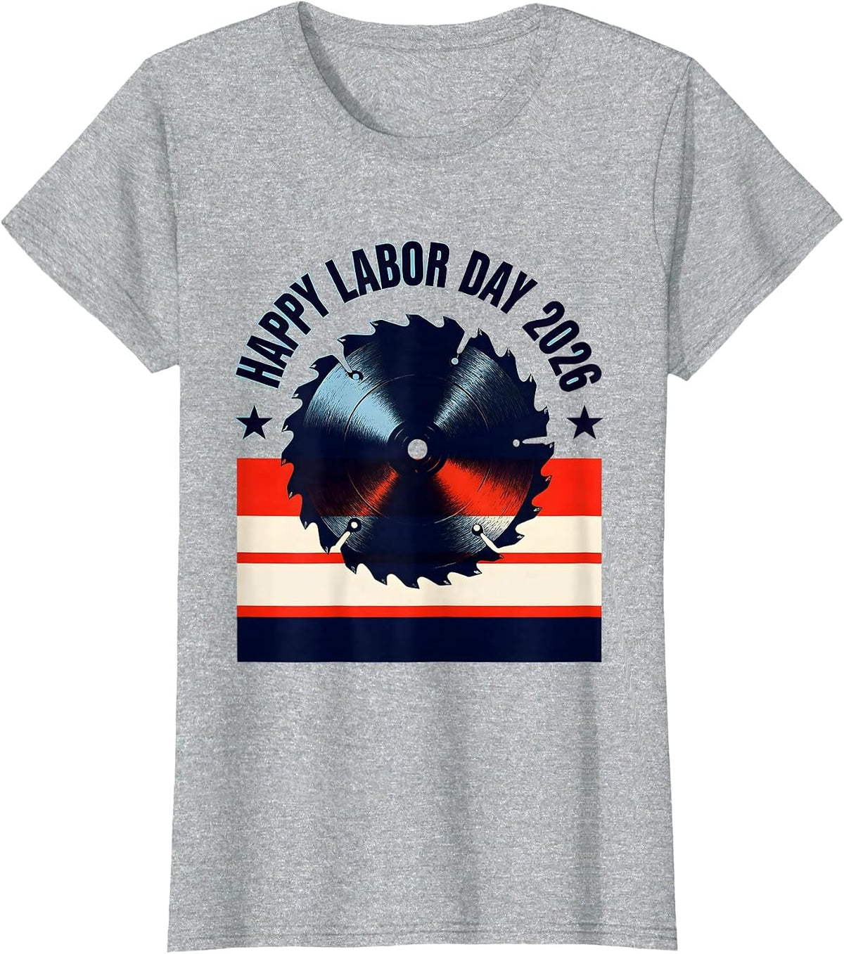 Happy Labor Day 2026 Patriotic Union Worker Pride T-Shirt - Heather Grey