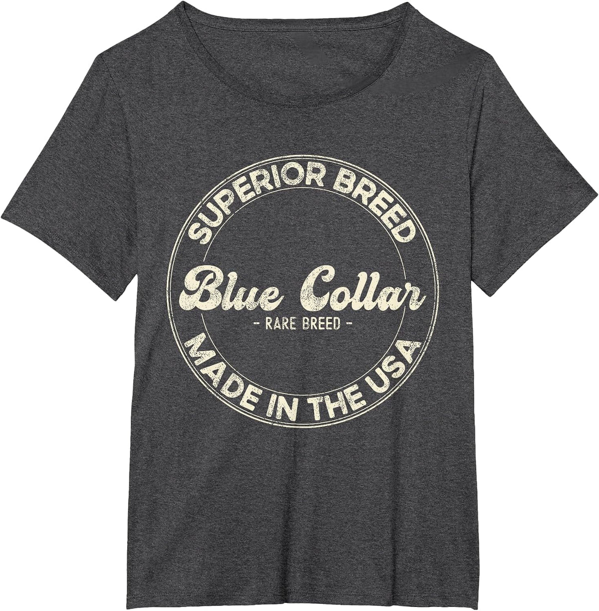 Superior Breed Blue Collar Rare Breed American Blue Collar T-Shirt - Dark Heather Grey