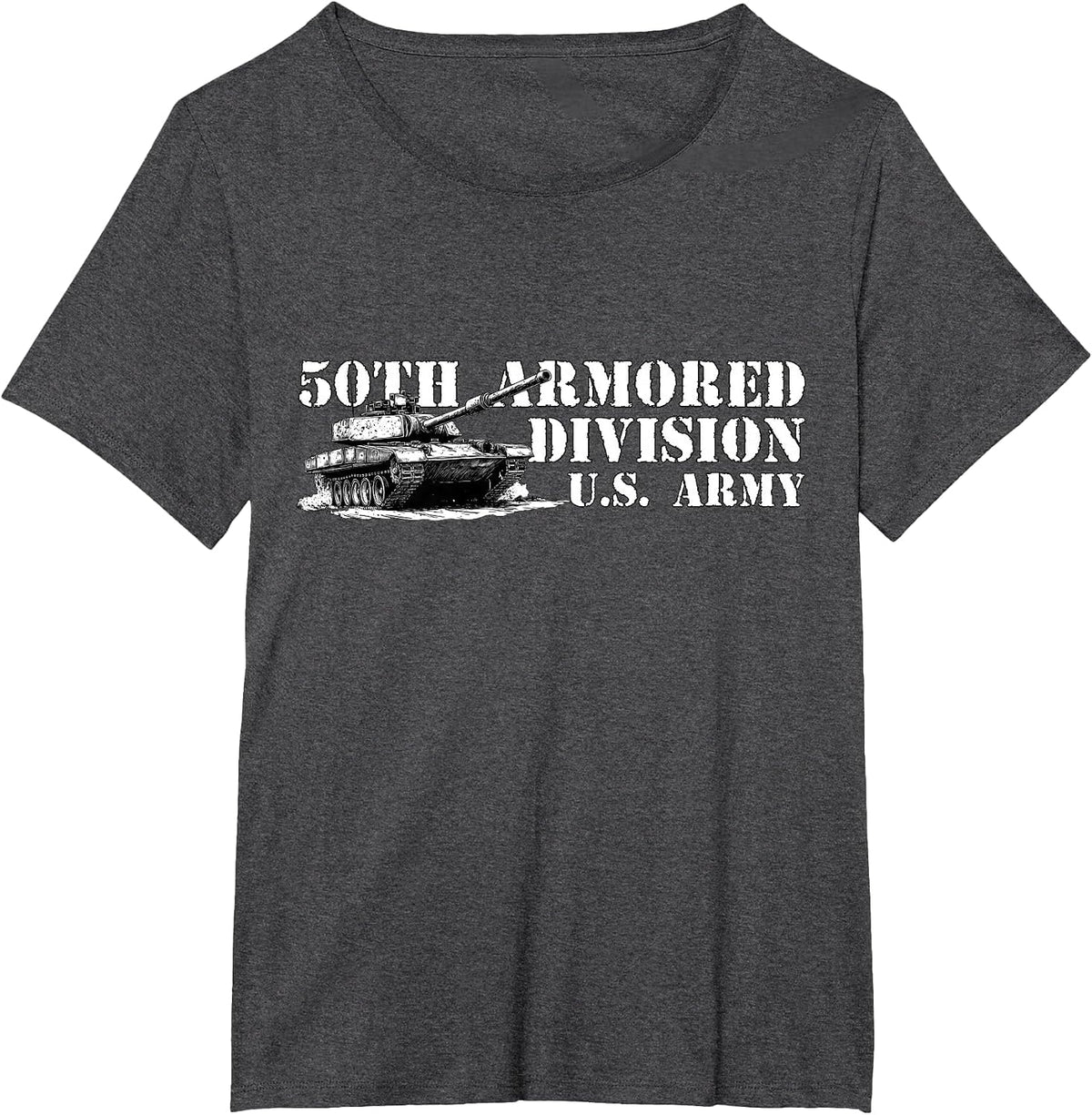 50th Armored Division Jersey Blues Retro Veterans Day T-Shirt - Dark Heather Grey