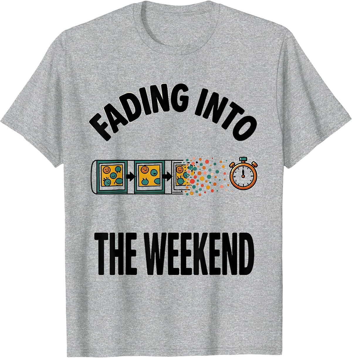 Men's Fading Into The Weekend Cartoon ABA Behavior Analyst RBT T-Shirt - Heather Grey